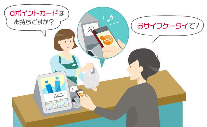 「dポイントカードはお持ちですか？」「おサイフケータイで！」